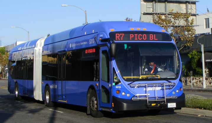 Santa Monica rapid blue bus NABI 60-BRT 5310